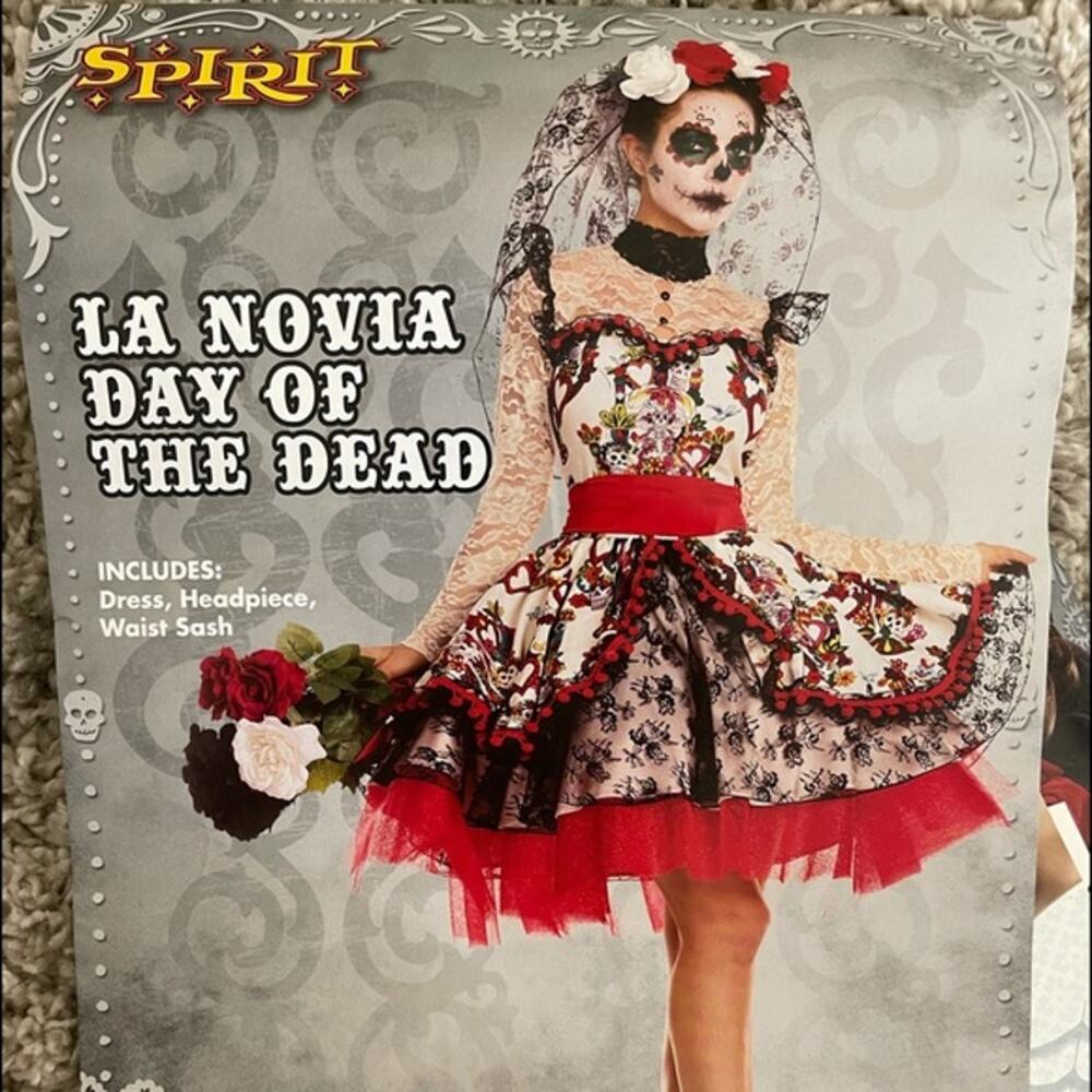 HALLOWEEN SPIRIT LA NOVIA DAY OF THE DEAD COSTUME MED 8-10